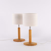 Bordslampor, ett par, ek, Lampgustaf, höjd 40 cm
