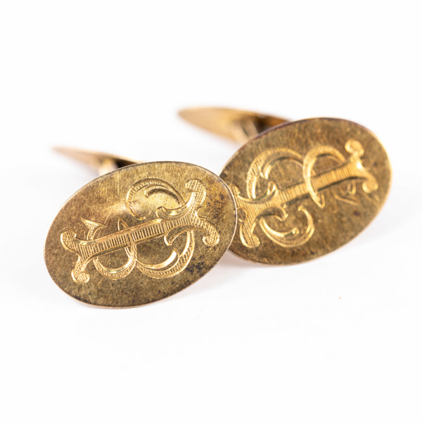 Manschettknappar, ett par, 18k guld, 6,3 gram