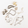 Diverse silversmycken, broscher, halsband, m.m., vikt 49,7 gram