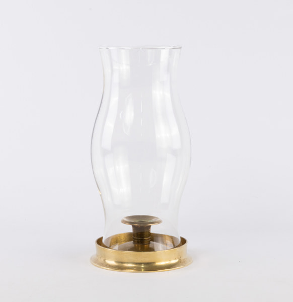Stormlykta, mässing/glas, höjd 31 cm