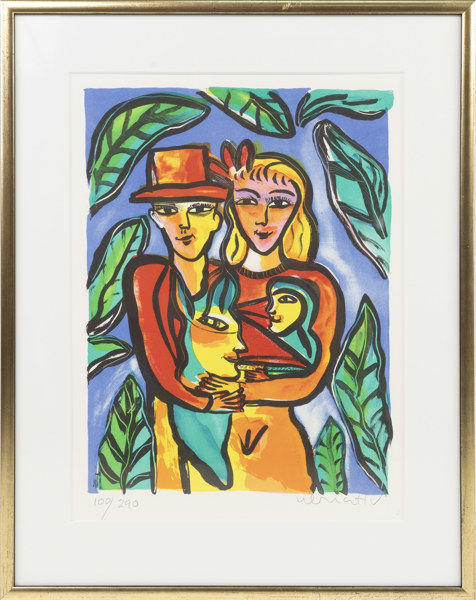 Ulrica Hydman-Vallien, litografi, 100/290, signerad, 47 x 59 cm