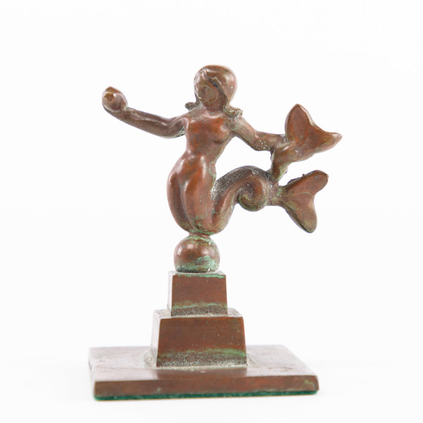 Sune Bäckström, skulptur, brons, signerad, höjd 8,5 cm