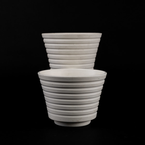 Wilhelm Kåge, ytterfoder, ett par, "Carrara", Gustavsberg, höjd 13,5 cm