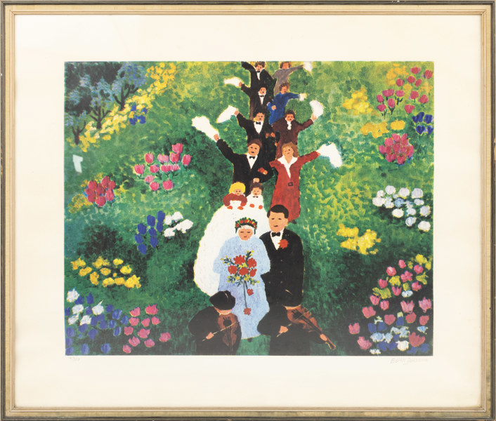 Edith Jansson, offsettryck, signerat, numrerat 12/350, 77 x 66 cm