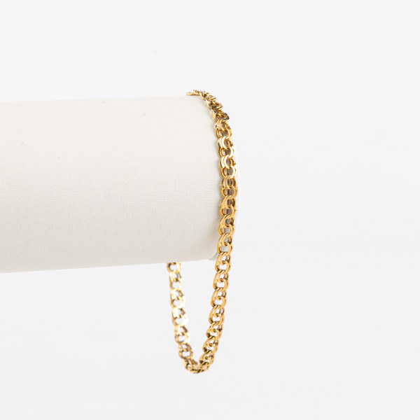 Armband, bismarck, 18k guld, längd 18,5 cm, vikt 5,1 gram