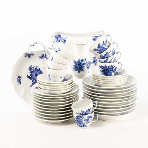 Kaffeservis, 43 delar, "Blå Blomst", Royal Copenhagen