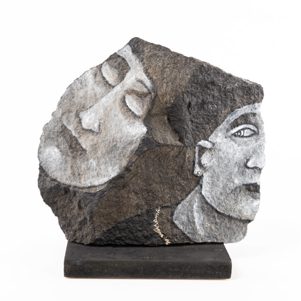 Rita Lillemor Hedelin, skulptur, sten, signerad, höjd 23,5 cm