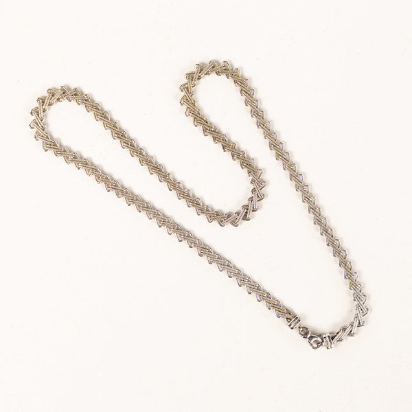 Kedja, 18k vitguld, vikt 11,6 gram, längd 44,5 cm