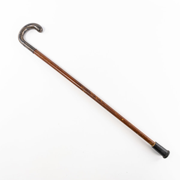 Käpp, silverkrycka, längd 85 cm