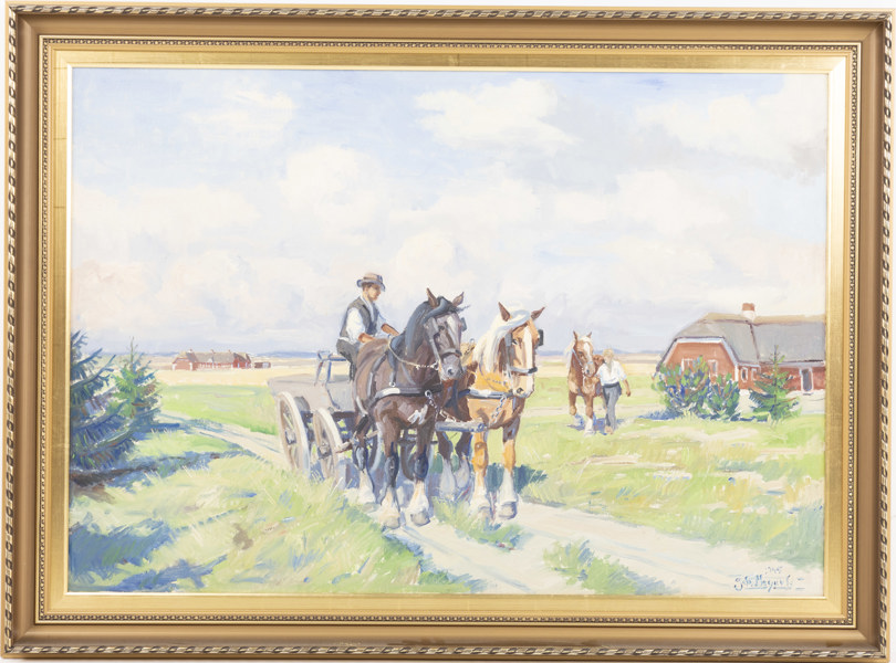 Johan Meyer Andersen, olja på duk, signerad, 116x86 cm