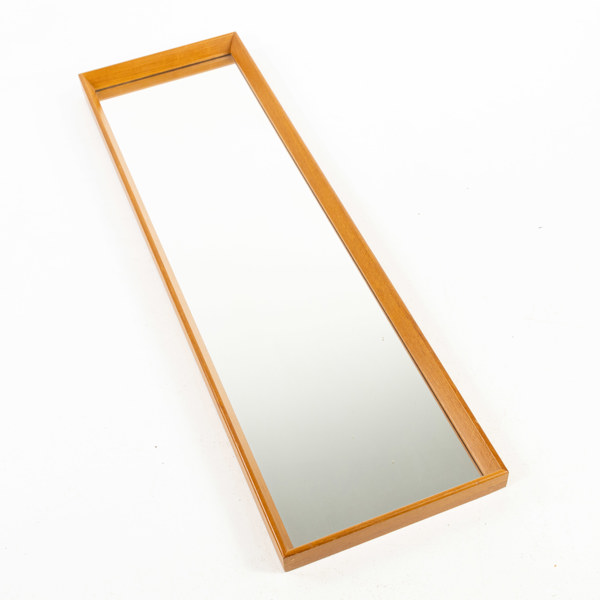 Spegel, teak, Johansfors Spegelfabrik, 110x30 cm