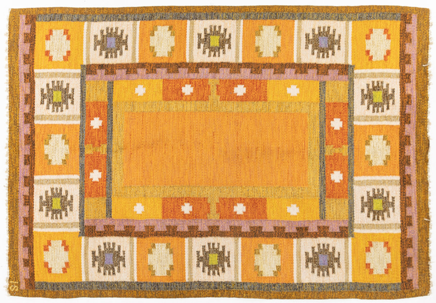 Ingeged Silow, rölakan, signerad, 200x136 cm