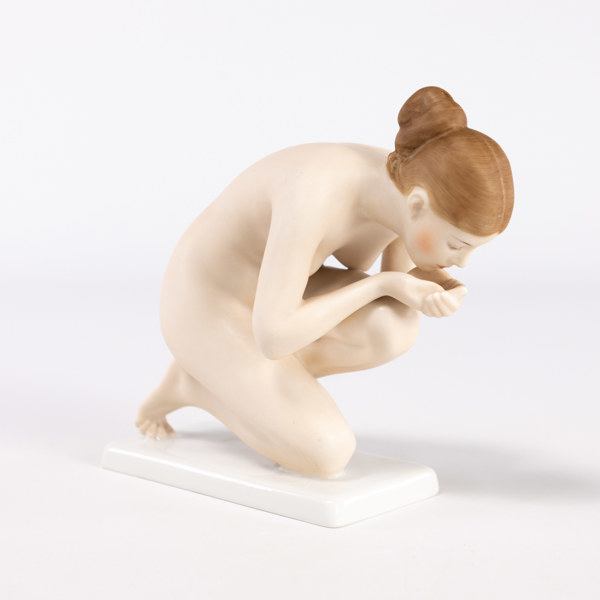 Ernst Wenck, figurin, "Den drickande", 752, Rosenthal, Tyskland