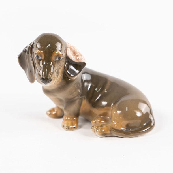 Figurin, hundvalp, 3140, Royal Copenhagen, höjd 7 cm