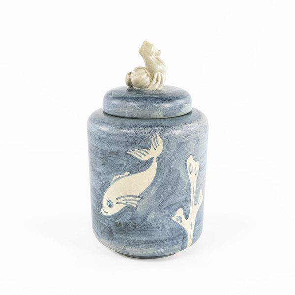 Åke Holm, lockurna, signerad, höjd 27 cm