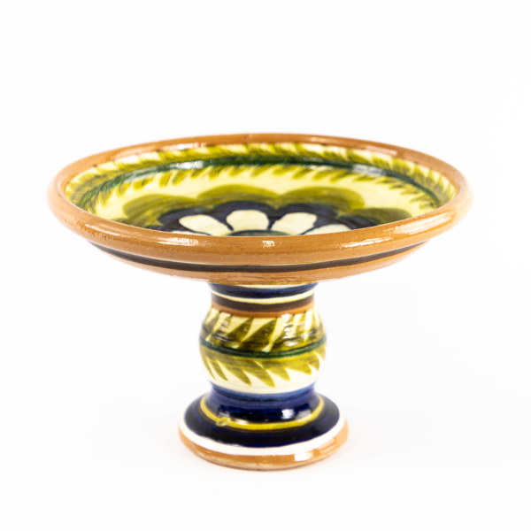 Fat på fot, glaserat lergods, höjd 21 cm