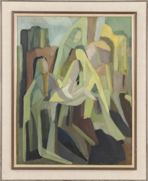 Yngve Nilsson, olja på pannå, signerad, 61 x 74 cm