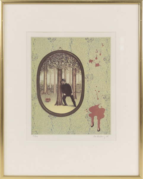 Ole Ahlberg, litografi, signerad, numrerad 31/200, 41 x 51 cm