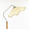 Golvlampa, trä/metall, 1900-talets mitt, höjd 157 cm