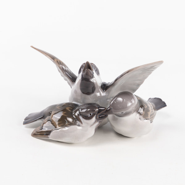 Figurgrupp, fåglar, 1670, B&G, höjd 9 cm