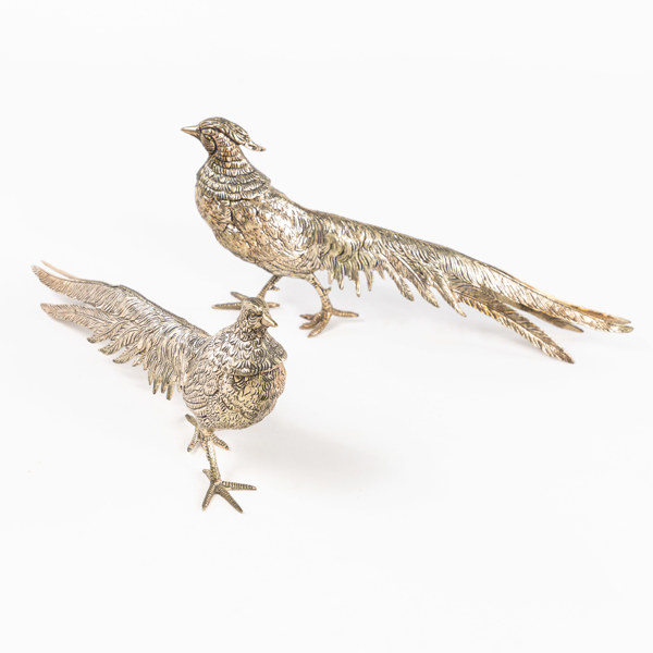 Bordsdekorationer, 2 st, påfåglar, längd 30 cm