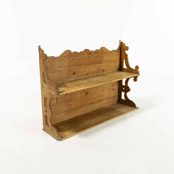 Vägghylla, avlutad, tidigt 1900-tal, bredd 83 cm