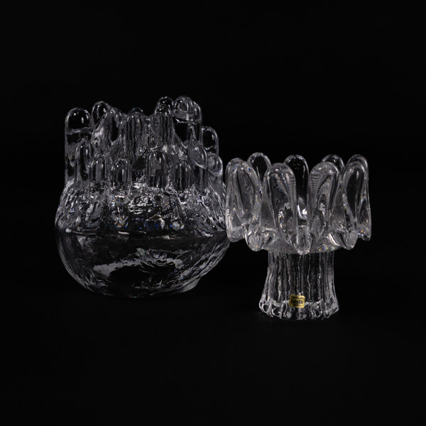 Göran Wärff, ljuslyktor, 2 st, "Polar", "Sunflower", Kosta Boda/Kosta