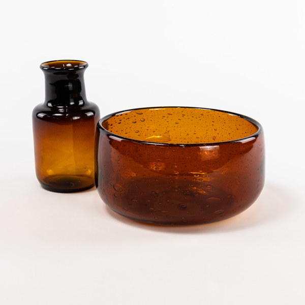 Erik Höglund, skål och vas, signerade, Boda