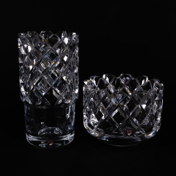 Gunnar Cyrén, vas, skål, "Sofiero", Orrefors