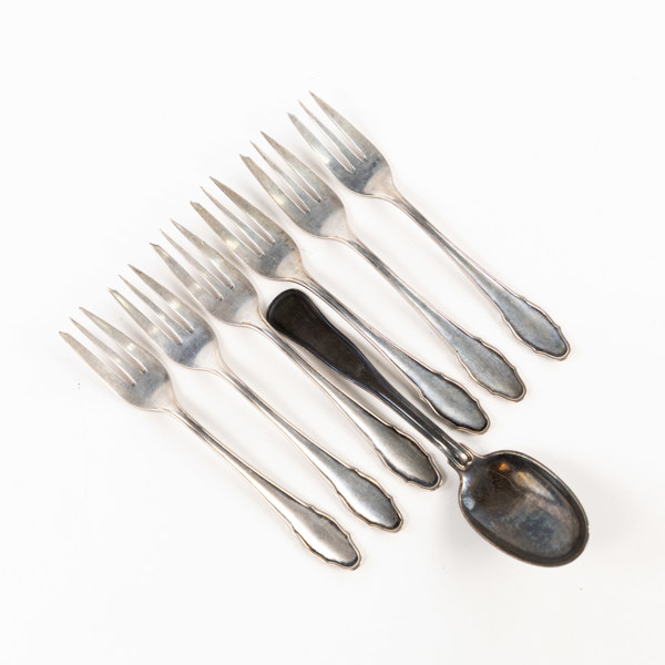 Diverse silverbestick, 7 delar, 199,5 gram