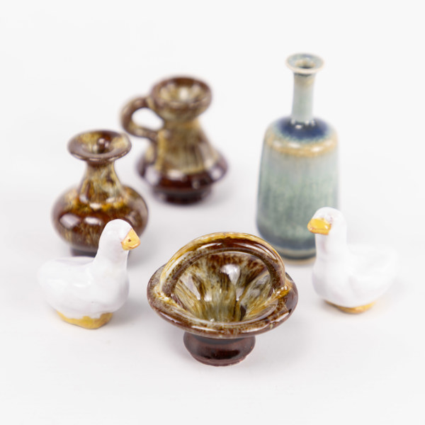 Miniatyrer, 6 st, bl a John Andersson, Höganäs