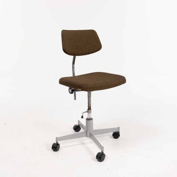 Skrivbordsstol, metall/textil, 70-tal, Edsbyverken