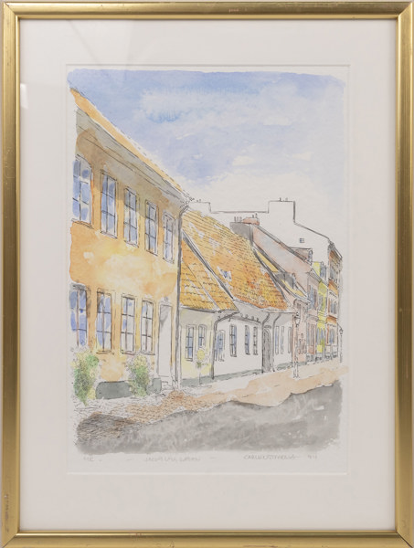 Carl-Richard Carlenstierna, litografi, signerad, 40x53 cm