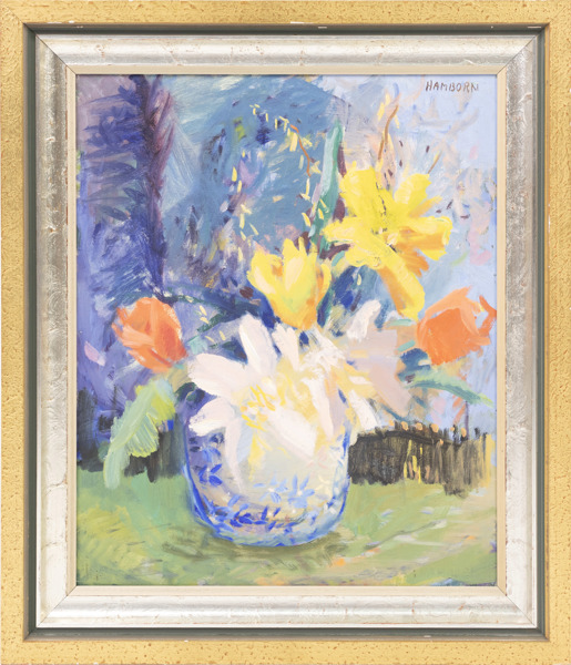 Axel Hamborn, olja på duk, signerad, 49x57 cm