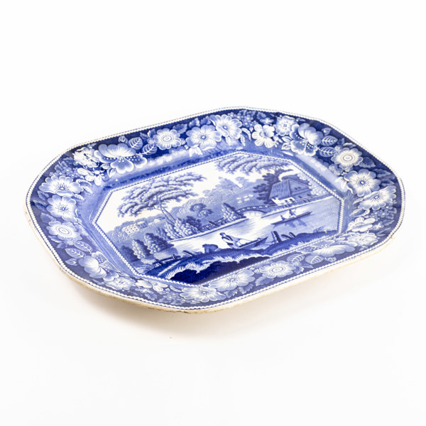 Uppläggningsfat, "Wild Rose", 18/1900-tal, Johnson Bros, 46x37 cm