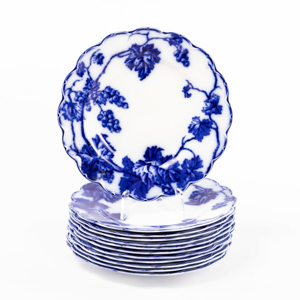 Förrättstallrikar, 12 st, "Warwick", Johnson Bros, Ø 20,5 cm