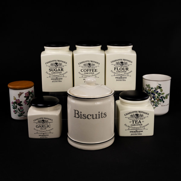 Förvaringsburkar, kryddburkar, 8 delar, bl a Charlotte Watson's, Villeroy & Boch, m. m.