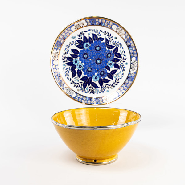 Fat och skål, bl a Rhodos, Ø 32 cm och mindre