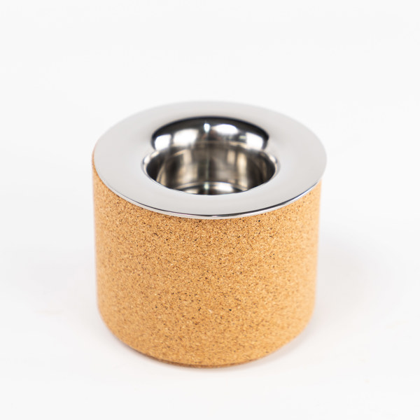 Ljuslyktor, 4 st, kork/stål, Bernadotte & Kylberg, höjd 7 cm