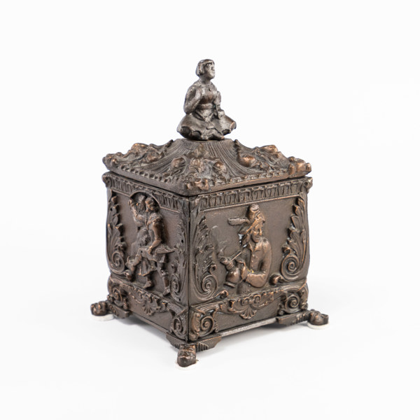 Tobaksburk, gjuten metall, höjd 25 cm