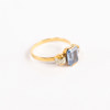 Ring, 18k guld, akvamarin, 2,8 gram