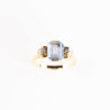 Ring, 18k guld, akvamarin, 2,8 gram