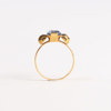 Ring, 18k guld, akvamarin, 2,8 gram