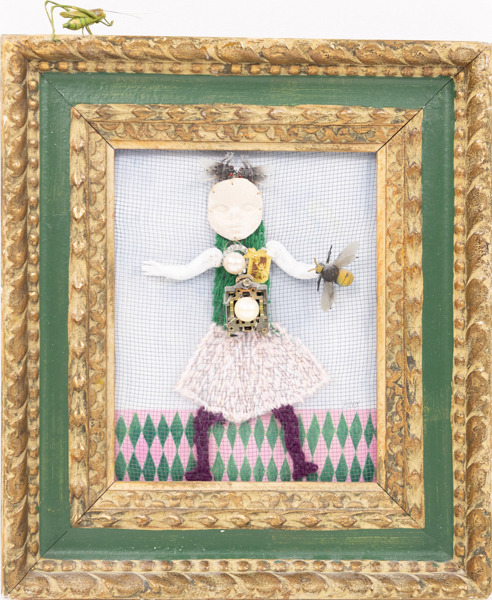 Pia Nordqvist, collage, signerad, 34 x 39 cm