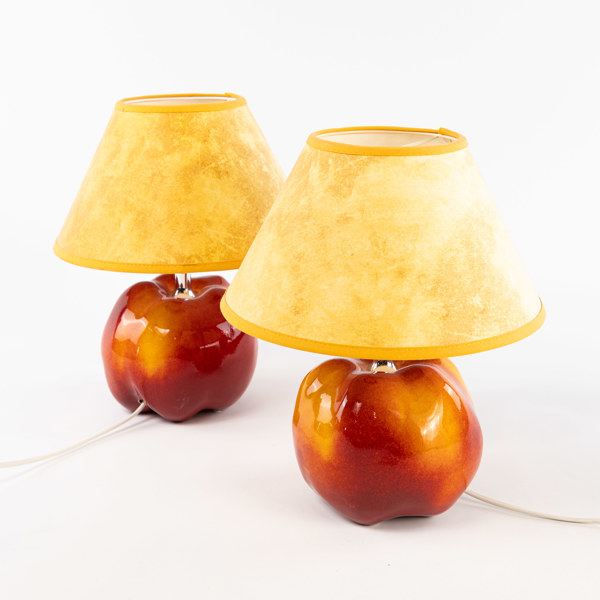 Bordslampor, ett par, Torekov Keramik, höjd 31 cm