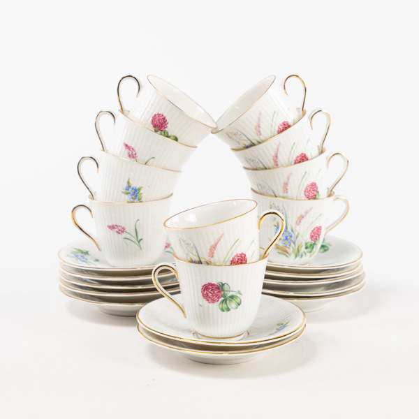 Louise Adelborg, moccaservis, 22 delar, "Swedish Grace", Rörstrand