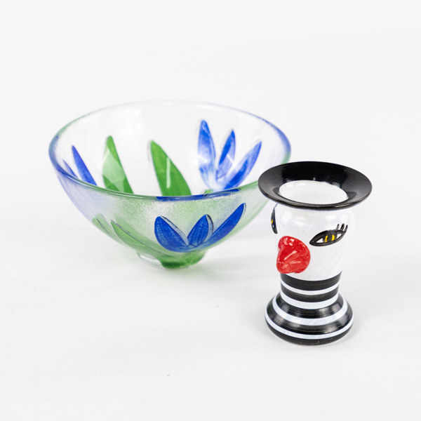 Ulrica Hydman-Vallien, vas och skål, högsta 9 cm