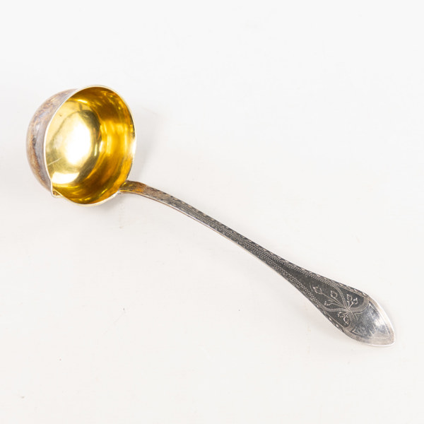 Slev, silver, vikt 53,4 gram