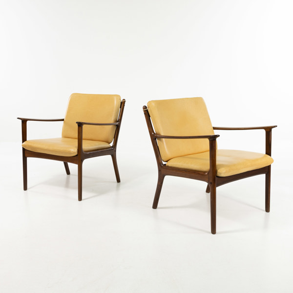 Ole Wanscher, fåtöljer, ett par, PJ 112, jakaranda, P. Jeppesen