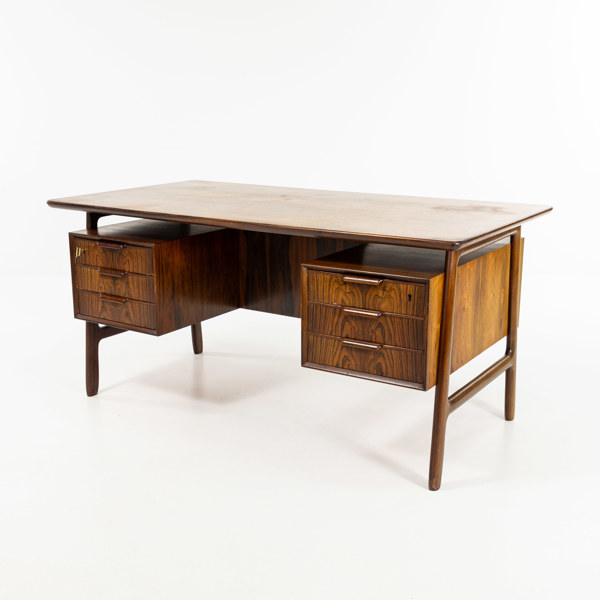 Gunni Omann, skrivbord, "75", jakaranda, Jun Møbelfabrik